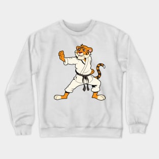 Comic tiger does karate Crewneck Sweatshirt